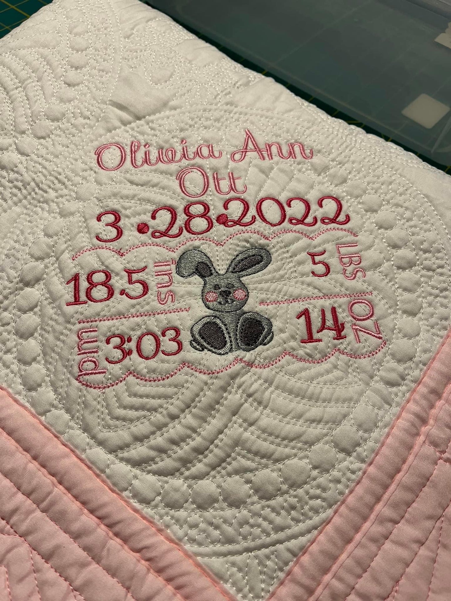 Rabbit Birthstat Quilt