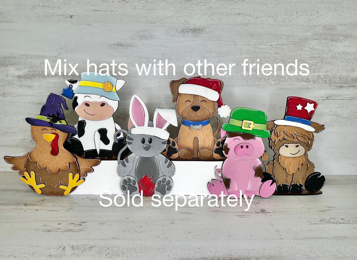 Animal with Exchangable Hats
