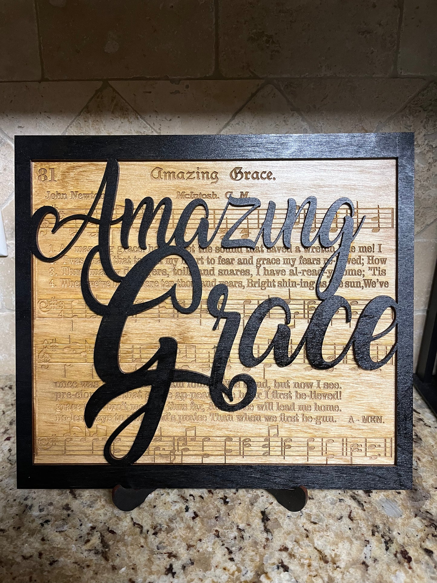 Amazing Grace Plaque with Easel or Picture Hanger