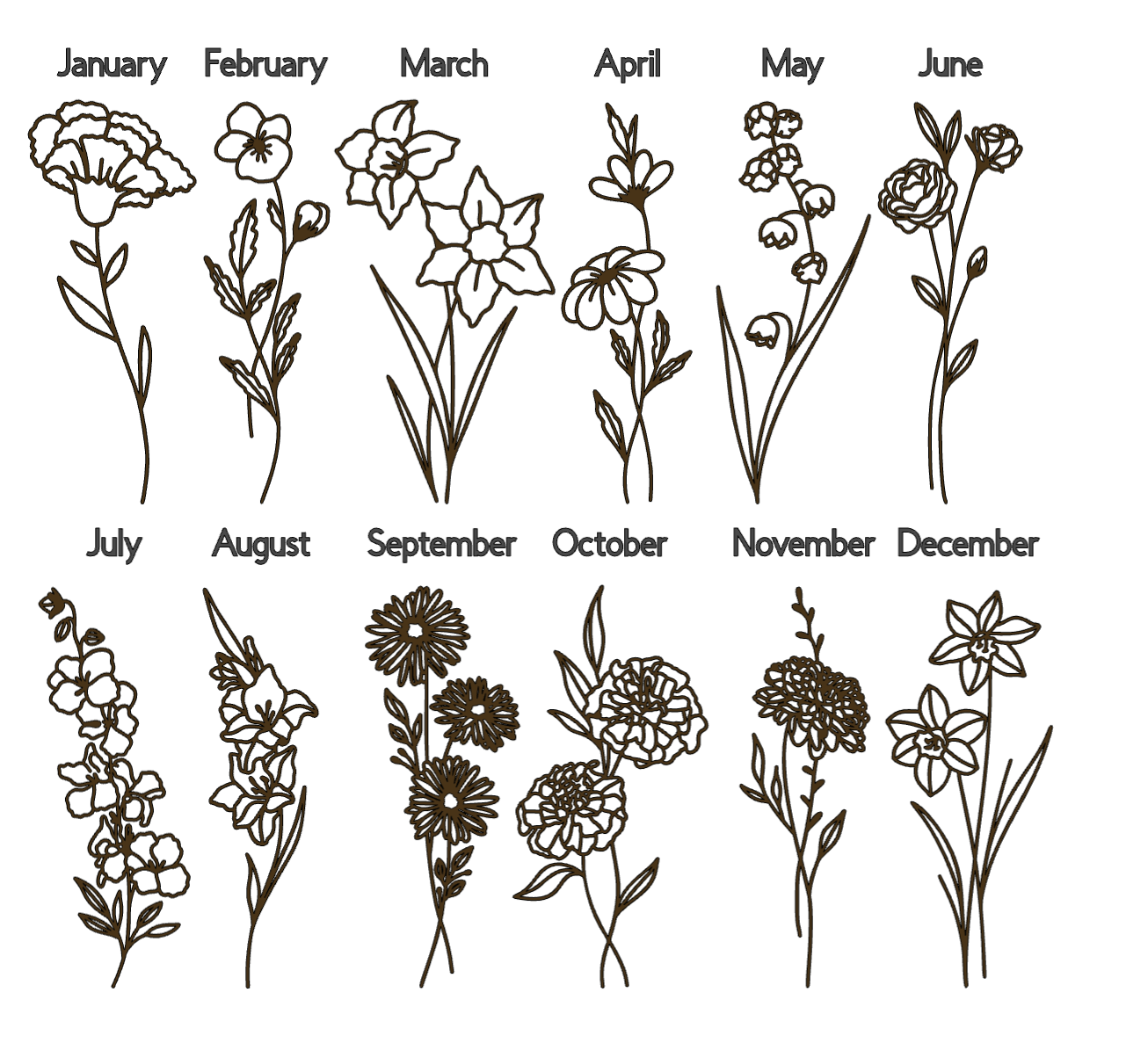 Birthmonth Flower Box