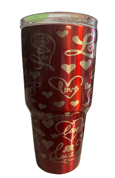 Custom Etched Love Tumbler 30oz