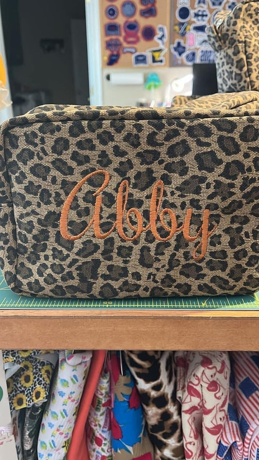 Leopard Cosmetic Bags