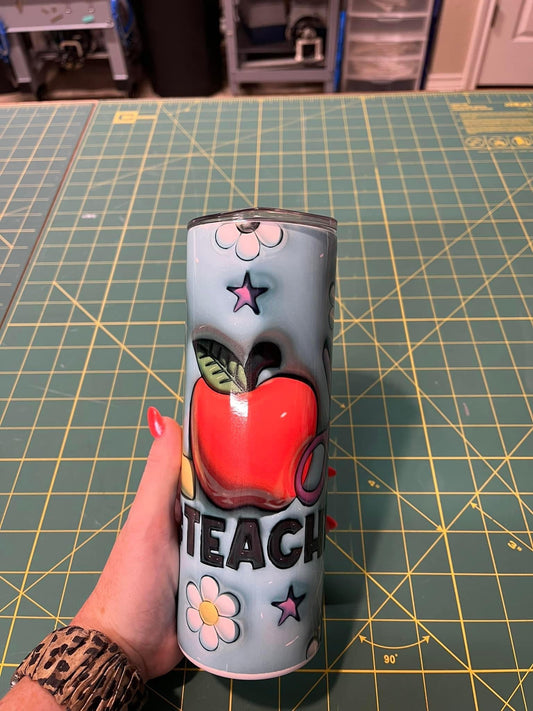 3D Teacher 20 oz skinny
