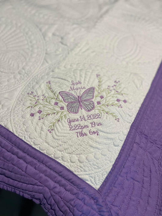 Butterfly Birthstat Quilt