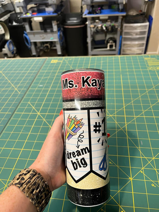 Teacher Pencil  20 oz skinny
