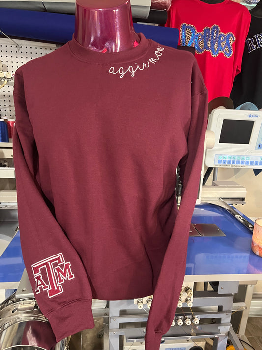 Aggies Mom Curve Neckline