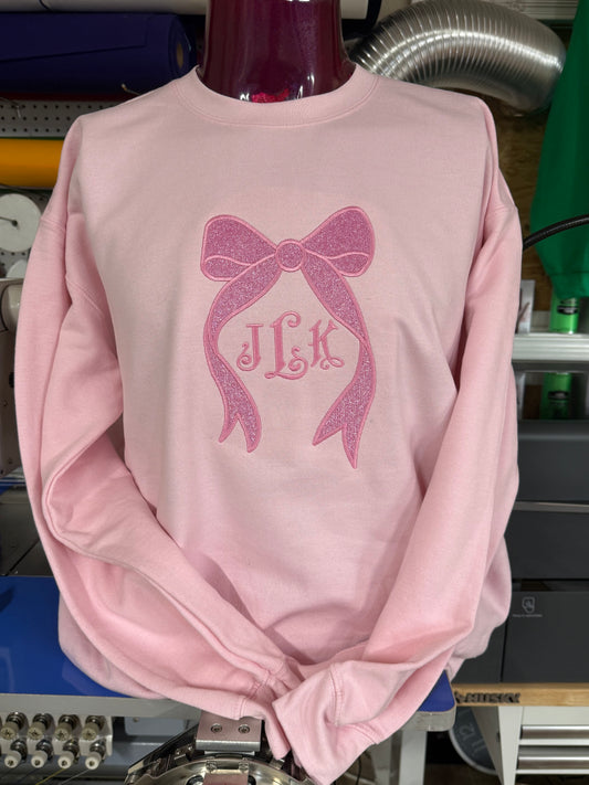 Large Bow With Monogram