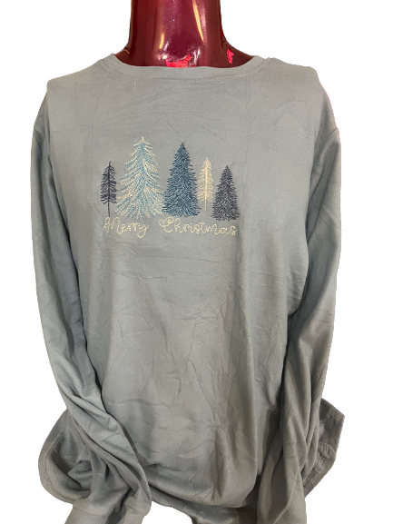 Blue and metallic Silver Christmas Trees