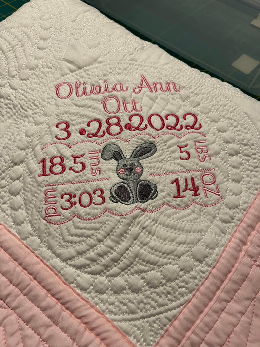 Rabbit Birthstat Quilt