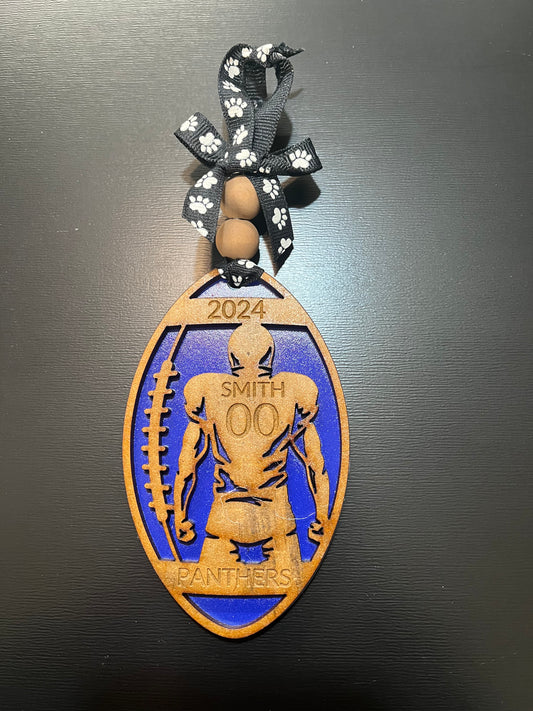 Football Christmas Ornament