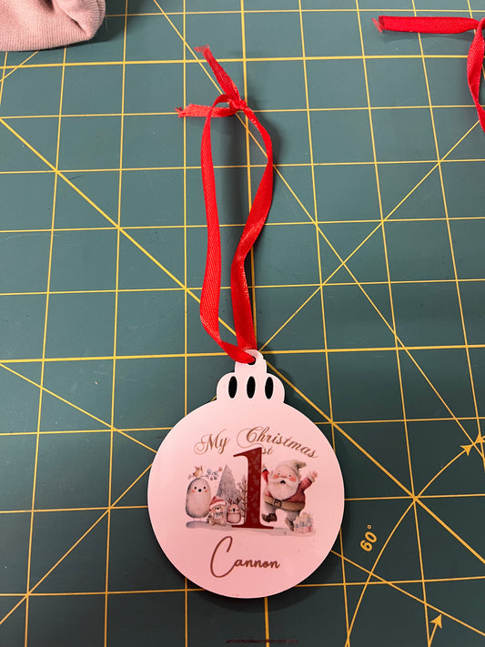 Santa My First Christmas Ornament