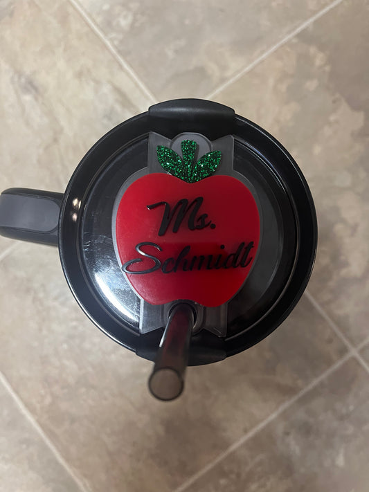 Teacher Apple Tumbler Topper