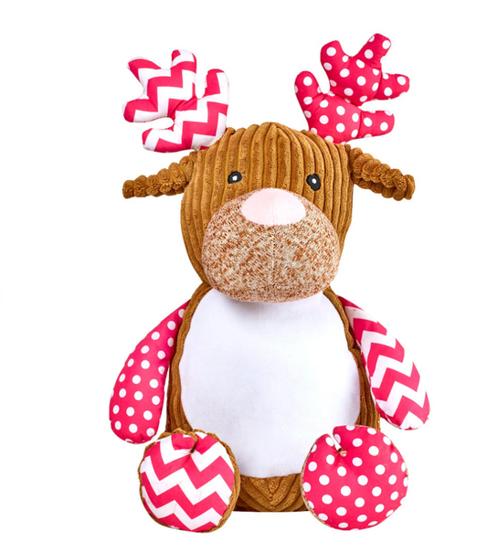 Pink Reindeer Embroider Buddy