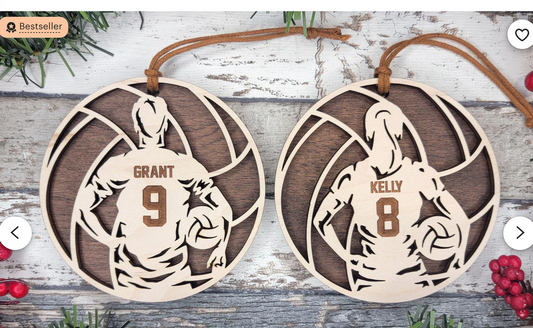 Volleyball Christmas Ornament