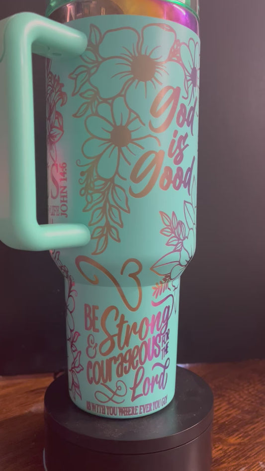 God Is Good 40oz Engraved Tumbler